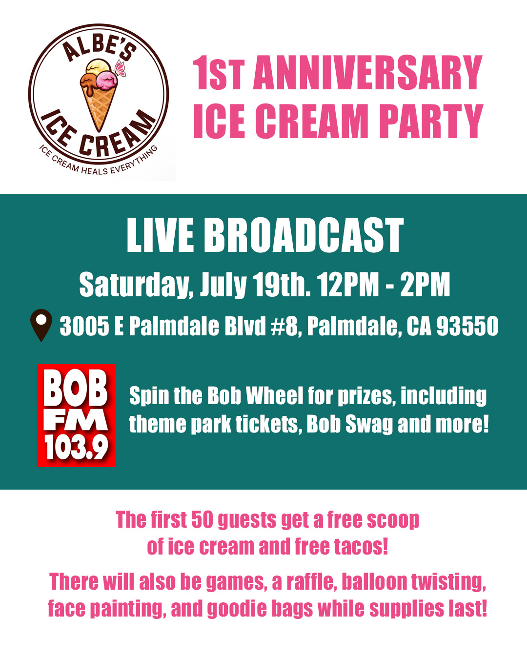 Live Broadcast from Albe's Ice Cream