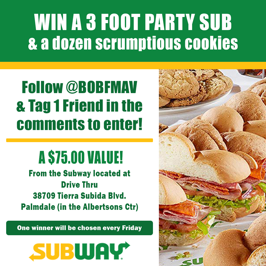 Win a 3 Foot Party Sub